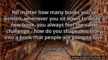 Englisches Zitat von Cassandra Clare als Bild