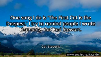 Englisches Zitat von Cat Stevens als Bild