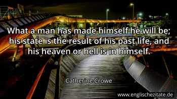 Englisches Zitat von Catherine Crowe als Bild