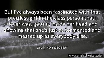 Englisches Zitat von Cecily von Ziegesar als Bild