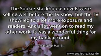 Englisches Zitat von Charlaine Harris als Bild
