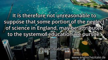 Englisches Zitat von Charles Babbage als Bild