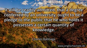 Englisches Zitat von Charles Babbage als Bild