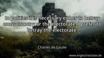 Englisches Zitat von Charles de Gaulle als Bild