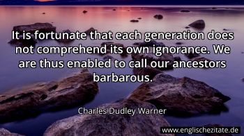 Englisches Zitat von Charles Dudley Warner als Bild