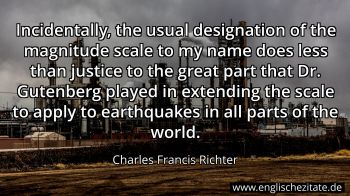 Englisches Zitat von Charles Francis Richter als Bild