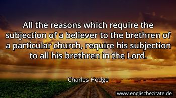 Englisches Zitat von Charles Hodge als Bild
