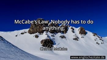 Englisches Zitat von Charles McCabe als Bild
