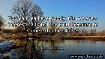 Englisches Zitat von Charles Olson als Bild