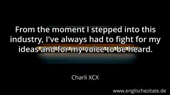Englisches Zitat von Charli XCX als Bild