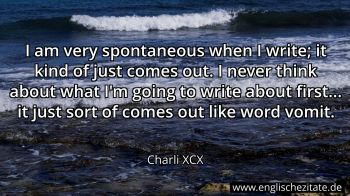 Englisches Zitat von Charli XCX als Bild