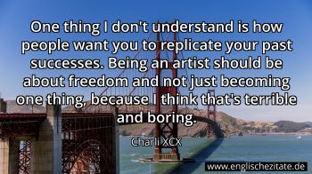 Englisches Zitat von Charli XCX als Bild