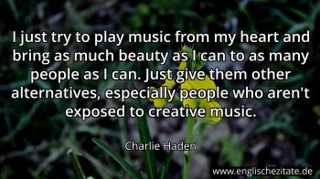 Englisches Zitat von Charlie Haden als Bild