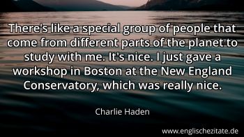 Englisches Zitat von Charlie Haden als Bild