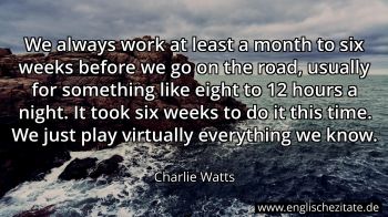 Englisches Zitat von Charlie Watts als Bild