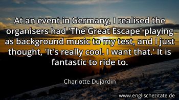 Englisches Zitat von Charlotte Dujardin als Bild