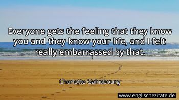 Englisches Zitat von Charlotte Gainsbourg als Bild