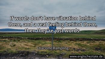 Englisches Zitat von Charlotte Rampling als Bild