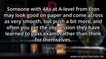 Englisches Zitat von Cherie Blair als Bild