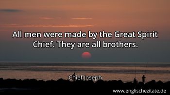 Englisches Zitat von Chief Joseph als Bild