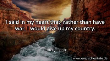 Englisches Zitat von Chief Joseph als Bild