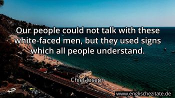 Englisches Zitat von Chief Joseph als Bild