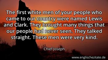 Englisches Zitat von Chief Joseph als Bild