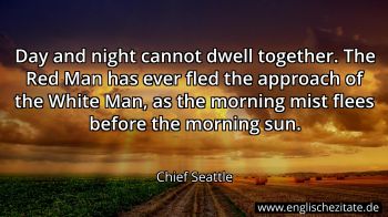 Englisches Zitat von Chief Seattle als Bild