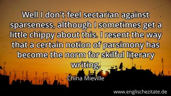 Englisches Zitat von China Mieville als Bild