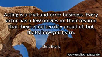 Englisches Zitat von Chris Evans als Bild
