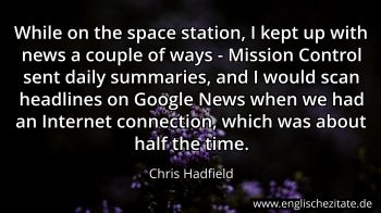 Englisches Zitat von Chris Hadfield als Bild