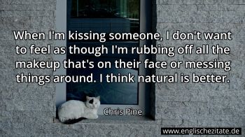 Englisches Zitat von Chris Pine als Bild