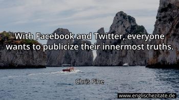 Englisches Zitat von Chris Pine als Bild