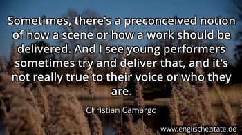 Englisches Zitat von Christian Camargo als Bild