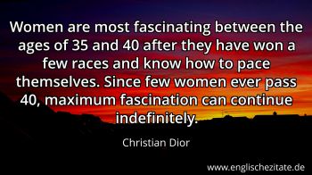 Englisches Zitat von Christian Dior als Bild