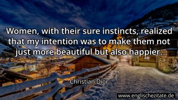 Englisches Zitat von Christian Dior als Bild