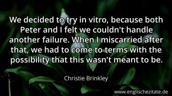 Englisches Zitat von Christie Brinkley als Bild