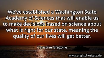 Englisches Zitat von Christine Gregoire als Bild