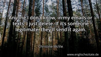Englisches Zitat von Christine McVie als Bild