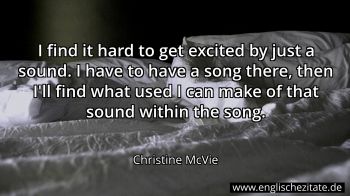 Englisches Zitat von Christine McVie als Bild