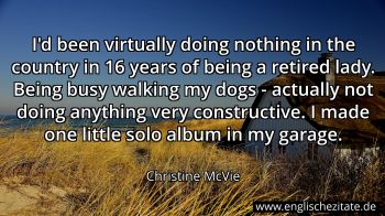 Englisches Zitat von Christine McVie als Bild