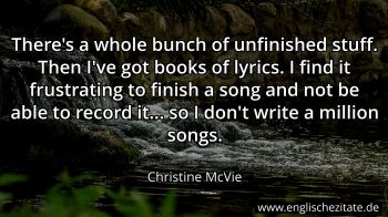 Englisches Zitat von Christine McVie als Bild