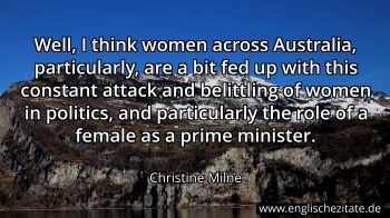 Englisches Zitat von Christine Milne als Bild