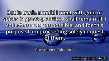 Englisches Zitat von Christopher Columbus als Bild