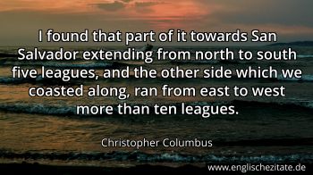 Englisches Zitat von Christopher Columbus als Bild