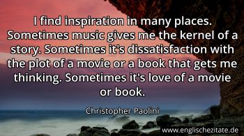 Englisches Zitat von Christopher Paolini als Bild