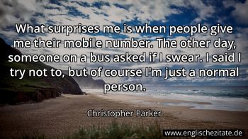Englisches Zitat von Christopher Parker als Bild