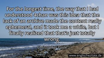 Englisches Zitat von Christopher Poole als Bild