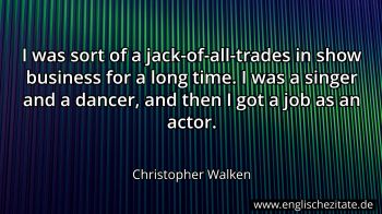 Englisches Zitat von Christopher Walken als Bild