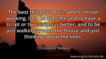 Englisches Zitat von Christopher Walken als Bild
